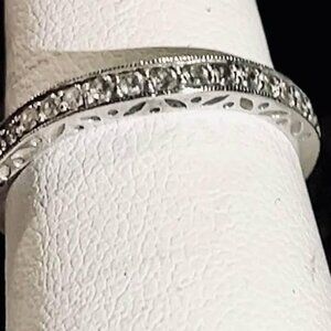 .50 ctw channel set Diamonds and 14kwg ring/ band/enhancer